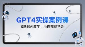 GPT4实操案例课,0基础AI教学,小白都能学会-个人经验技术分享