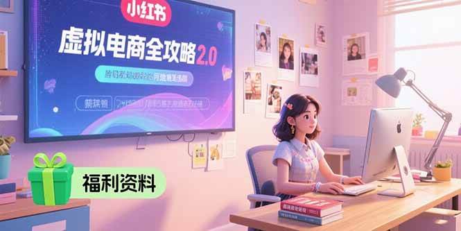 虚拟电商全攻略2.0，开店选品实操流程，账号定位、货源发布、笔记发布技巧 -1