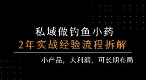 私域做钓鱼小药 每单利润3张+ 详细流程拆解-个人经验技术分享