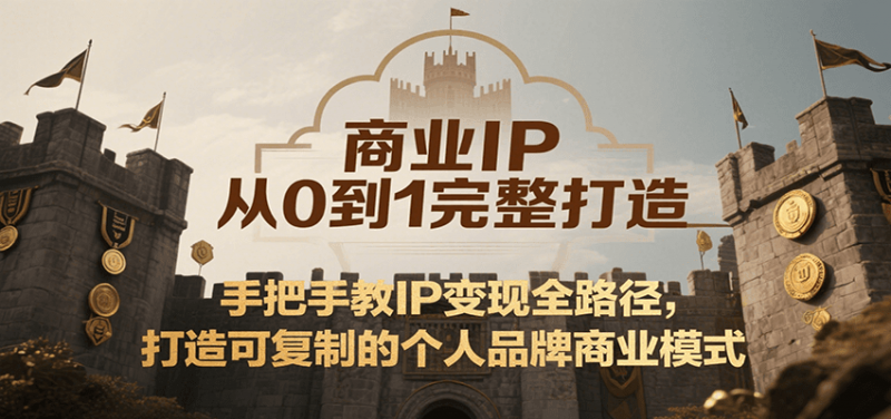 商业IP从0到1完整打造，手把手教IP变现全路径，打造可复制的个人品牌商业模式 -1