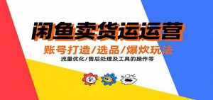 闲鱼卖货运营,账号打造/选品/爆款玩法/流量优化/售后处理及工具实操等-个人经验技术分享