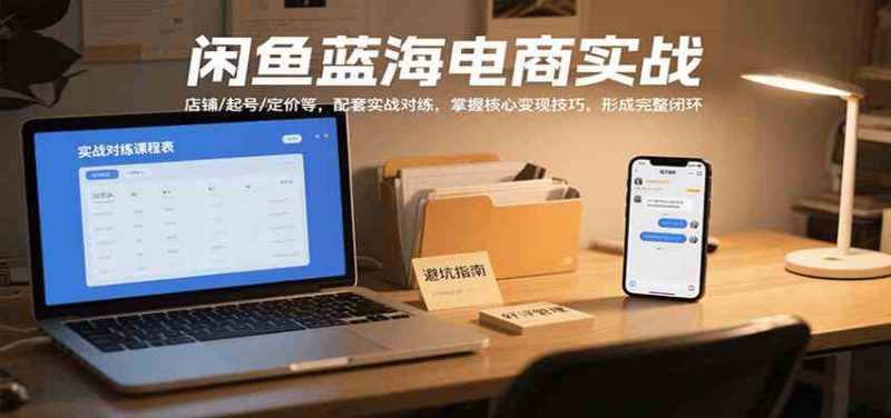 闲鱼蓝海电商实战，涵盖店铺、起号、定价等，配套实战对练，掌握核心变现技巧 -1