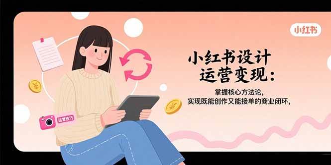 小红书设计运营变现：掌握核心方法论，实现既能创作又能接单的商业闭环 -1