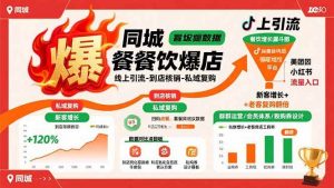 同城餐饮爆店课:线上引流-到店核销-私域复购,新客增长+老客复购翻倍目标-个人经验技术分享