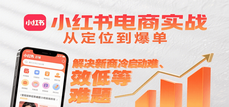 小红书电商实战，从定位到爆单解决新商冷启动难、变现效率低等难题 -1