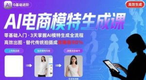 AI模特进阶课程，0基础高效生成逼真电商模特图-个人经验技术分享