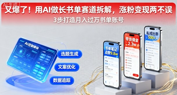 又爆了！用AI做长书单赛道拆解，涨粉变现两不误 -1