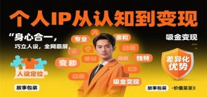 个人IP从认知到变现，身心合一，巧立人设，全网霸屏，吸金变现-个人经验技术分享