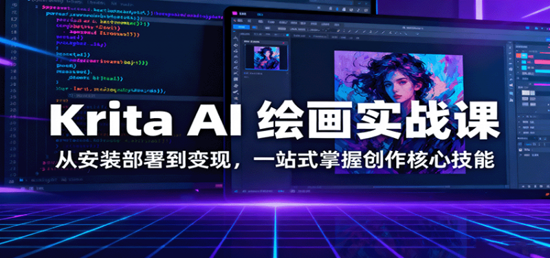 Krita AI 绘画实战课：从安装部署到变现，一站式掌握创作核心技能 -1
