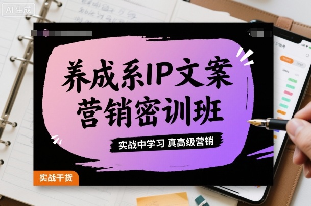 养成系IP文案营销密训班，实战中学习真高级营销 -1