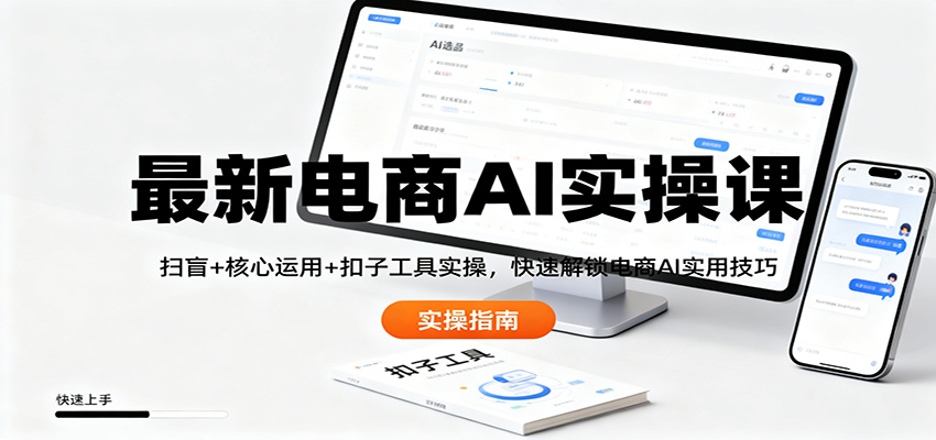 图片[1]-最新电商AI实操课：扫盲+核心运用+扣子工具实操，快速解锁电商AI实用技巧-阿灿说钱
